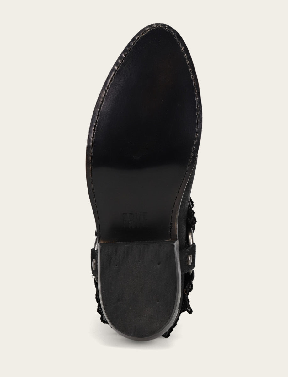 Frye Women's Black Billy Harness Ruffle Boots