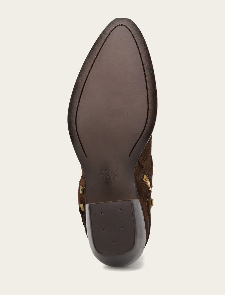 Frye Women's Chocolate Sacha Multi Strap Booties