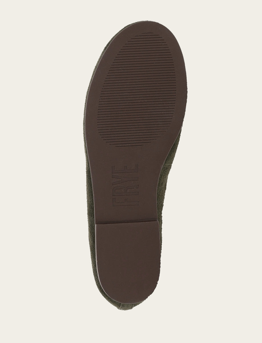 Frye Women's Dark Olive Emma Ballet Shoe
