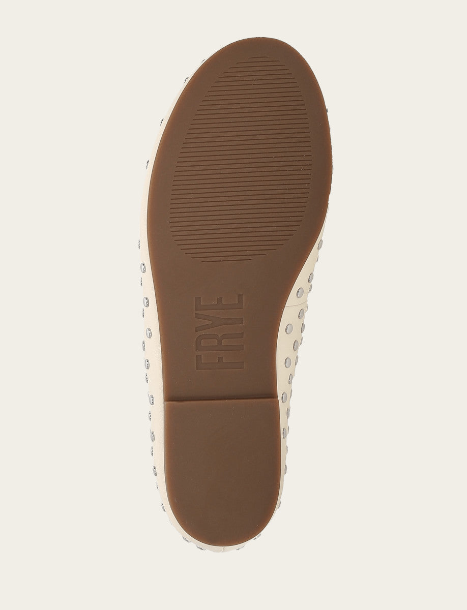 Frye Women's Ecru Emma Studded Mary Jane Shoe