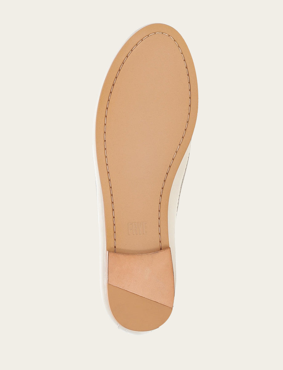 Frye Women's Ivory Carson Logo Ballet Flats
