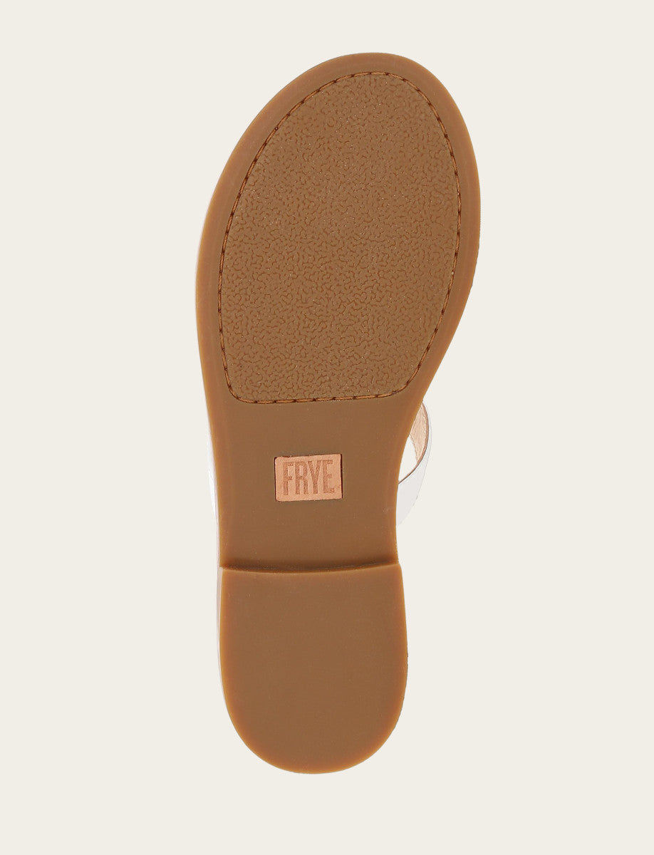 Frye Women's White Taylor Logo Sandals