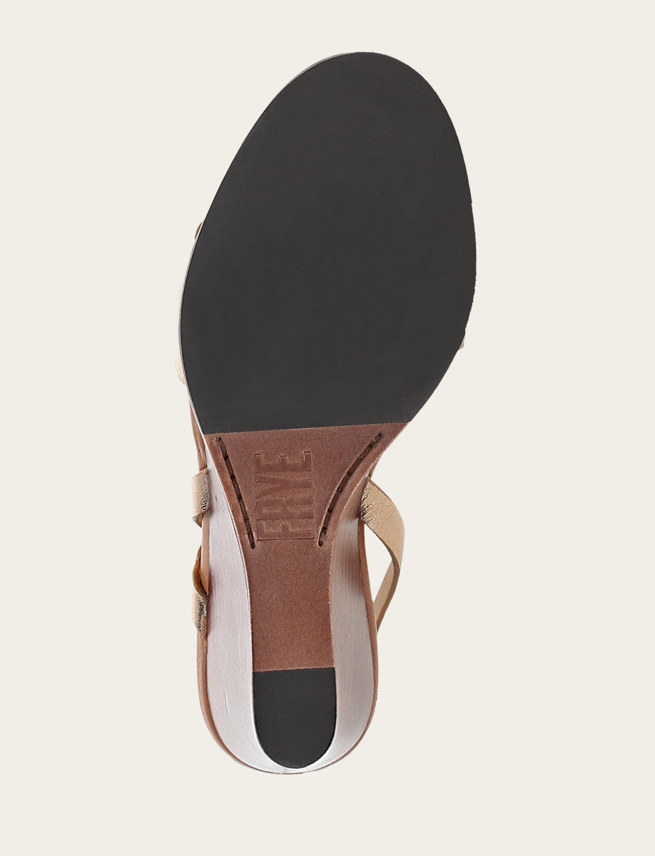 Frye Women's Dark Gold Rachel Buckle Sandals
