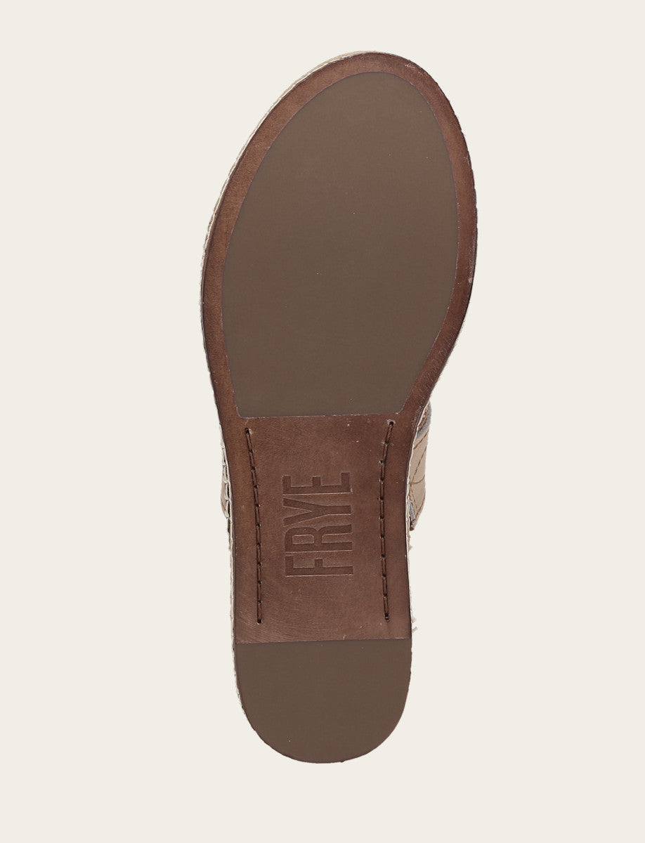 Frye Women's Almond Joy Woodstock 2 Band Platform Slide Sandals