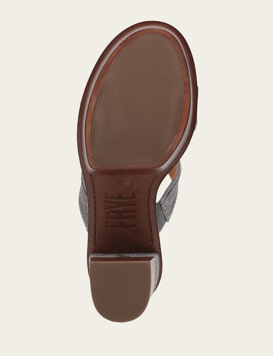 Frye Women's Grey Sky Pipa Woodstock 2 Band Platform Sandals