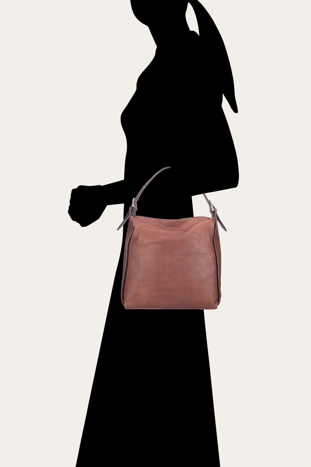 Frye Women's Cognac Carla Studded Hobo Handbag