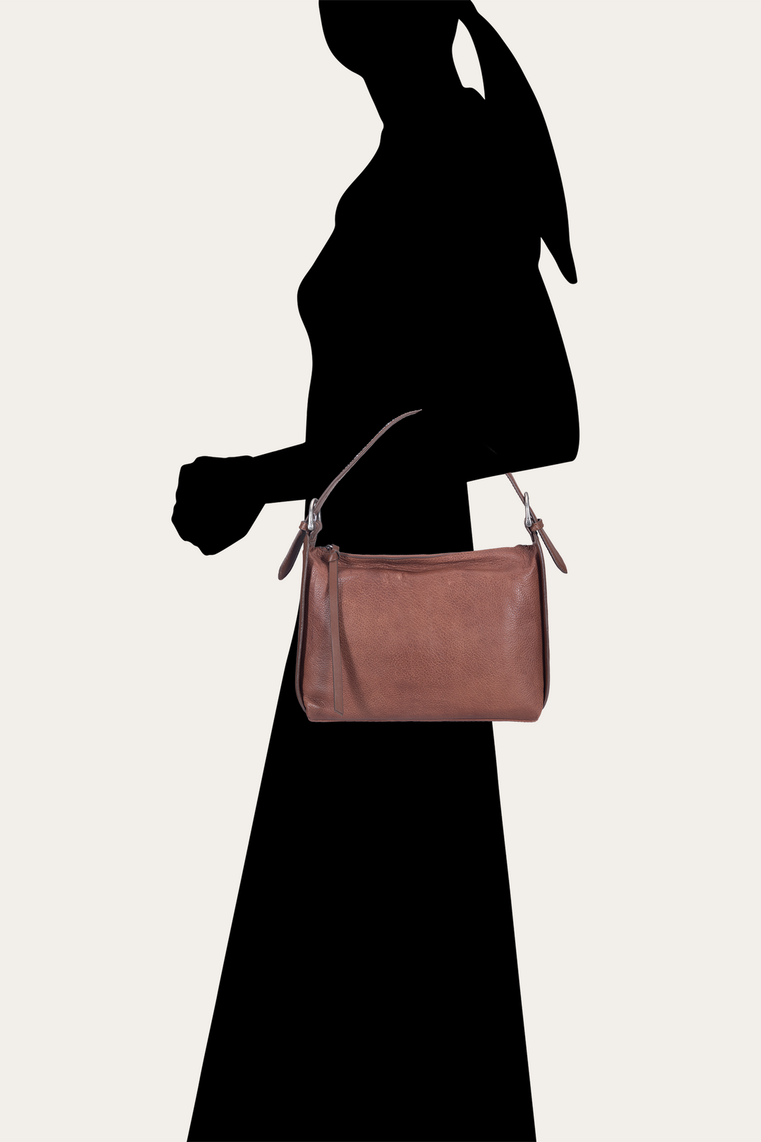 Frye Women's Cognac Carla Studded Shoulder Bag