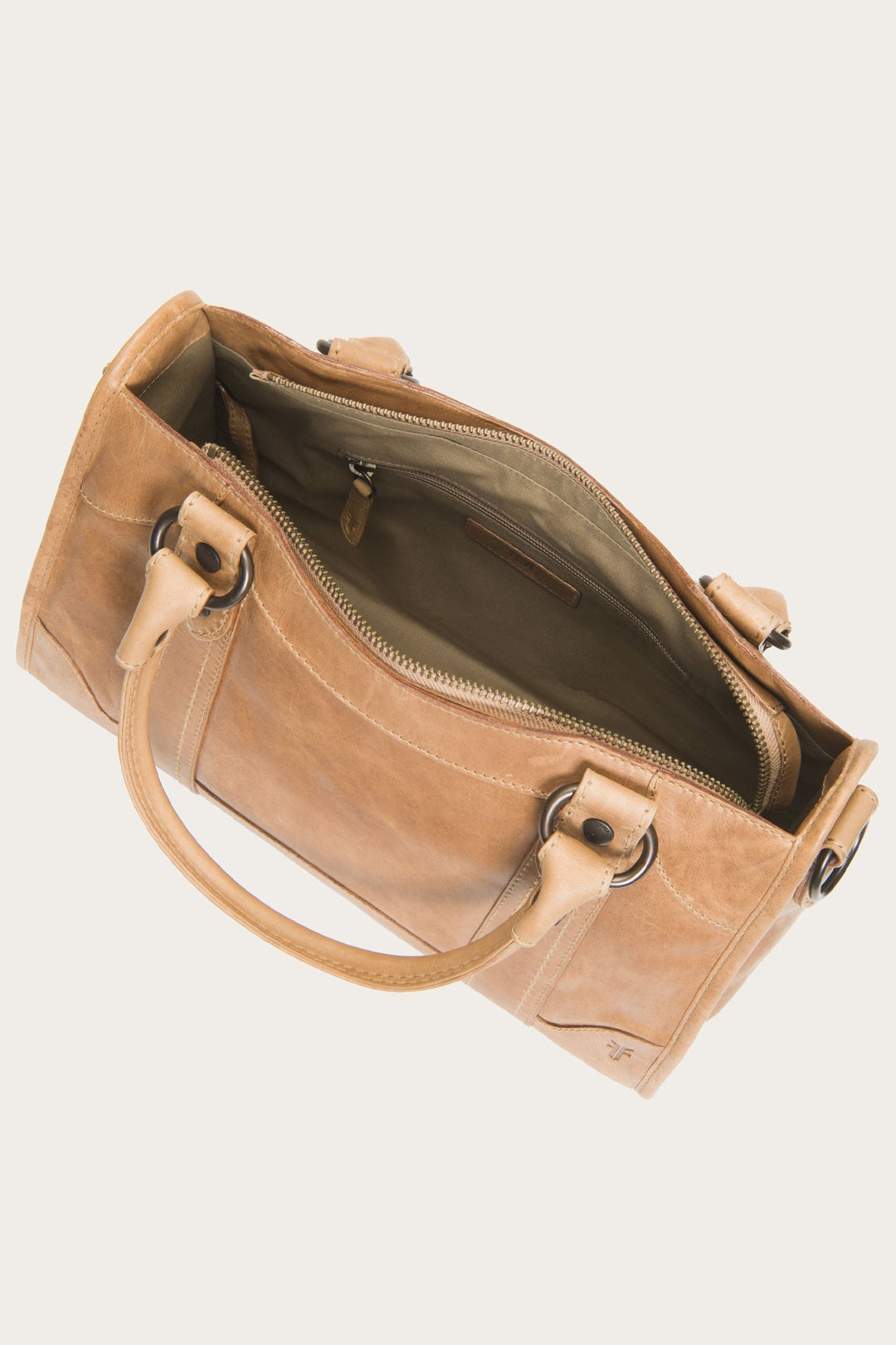 Frye Melissa Beige Satchel