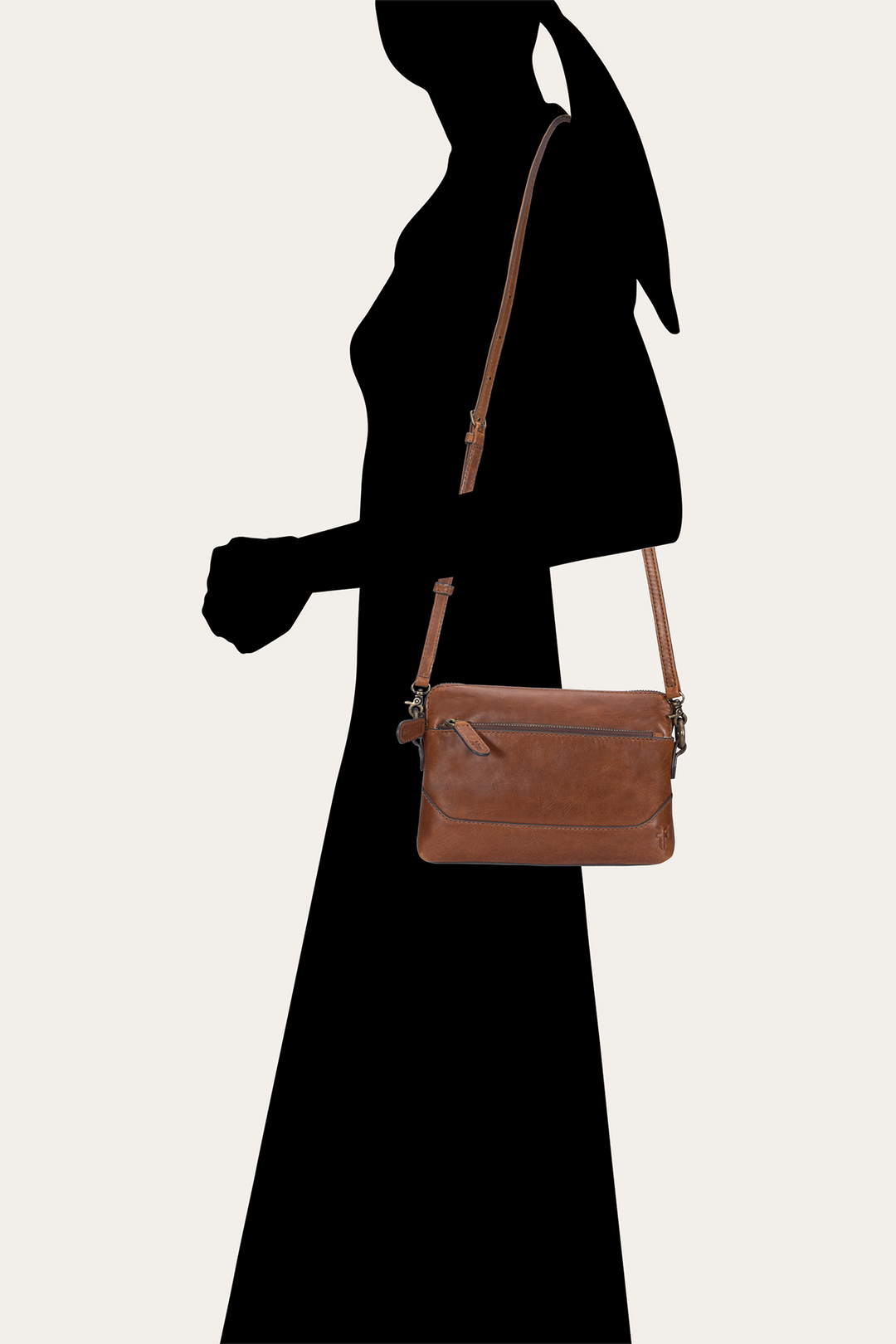 Frye Melissa Cognac Crossbody Wristlet
