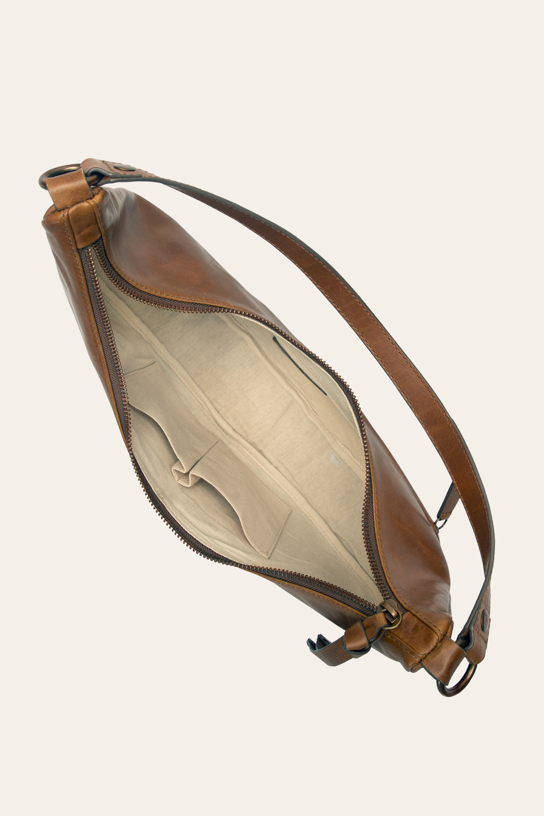 Frye Melissa Cognac Crescent Hobo