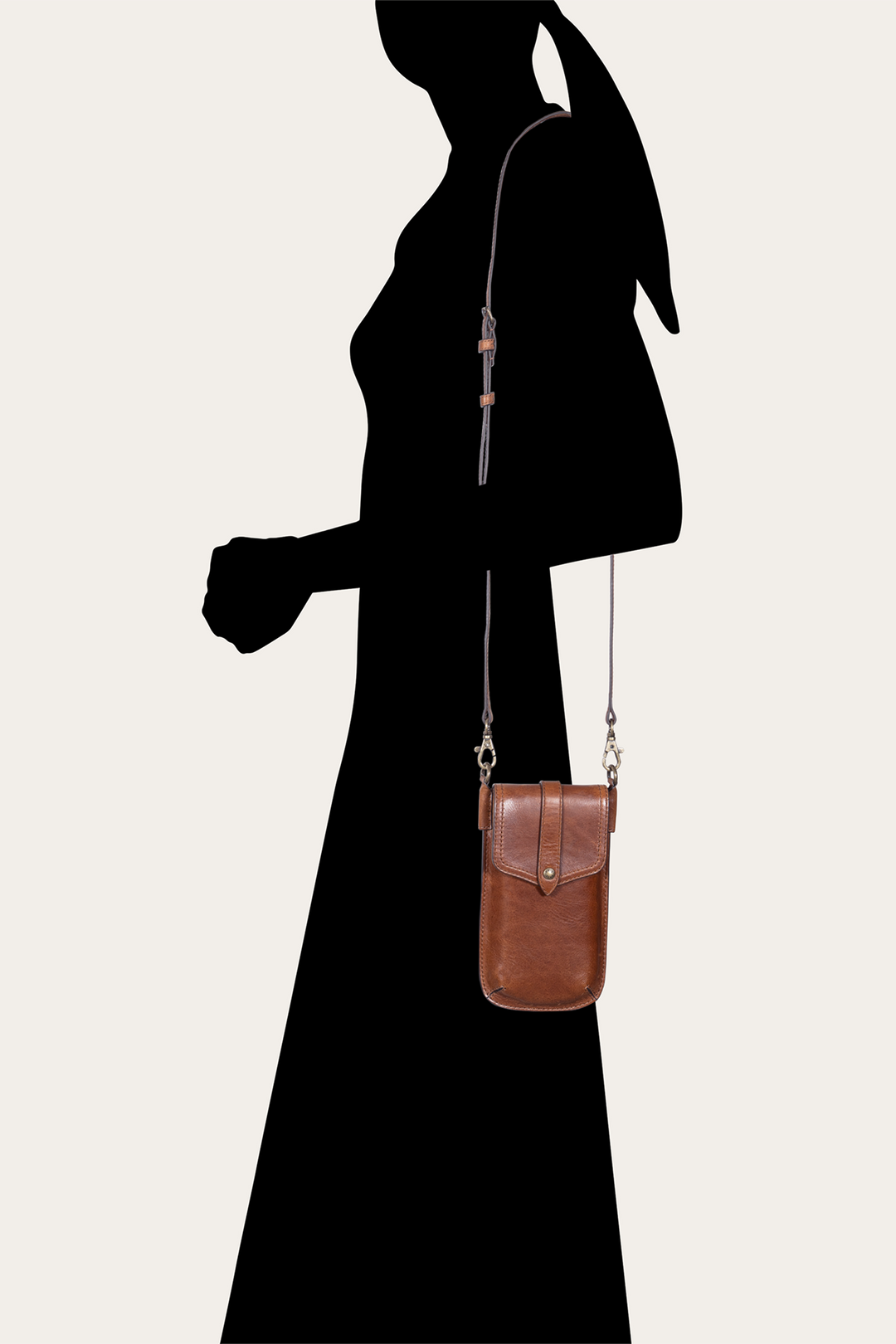 Frye Melissa Cognac Phone Pouch