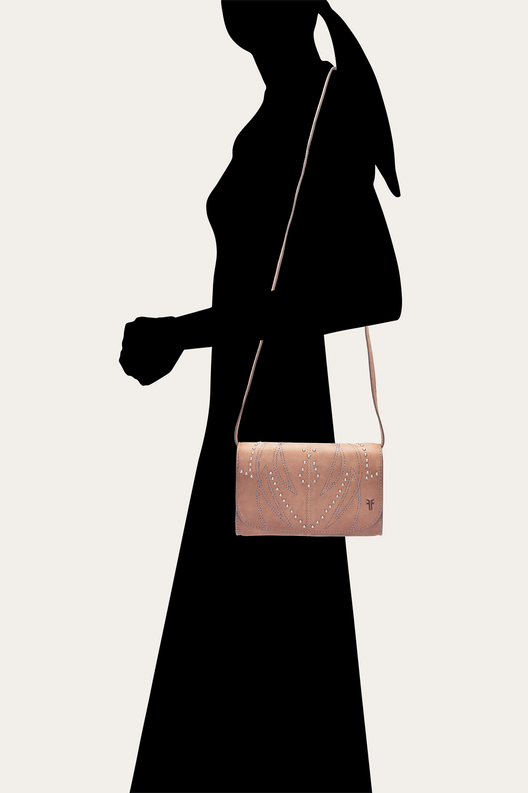 Frye Sara Beige Wallet Crossbody