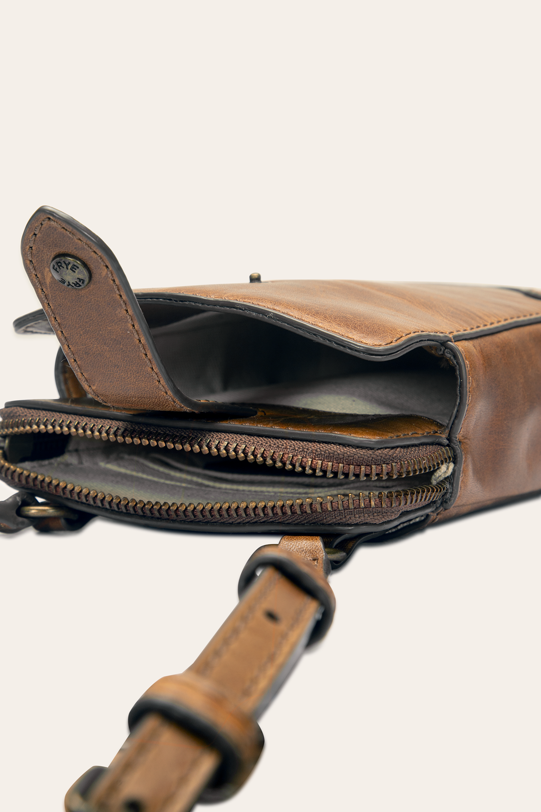 Frye Melissa Cognac Phone Crossbody