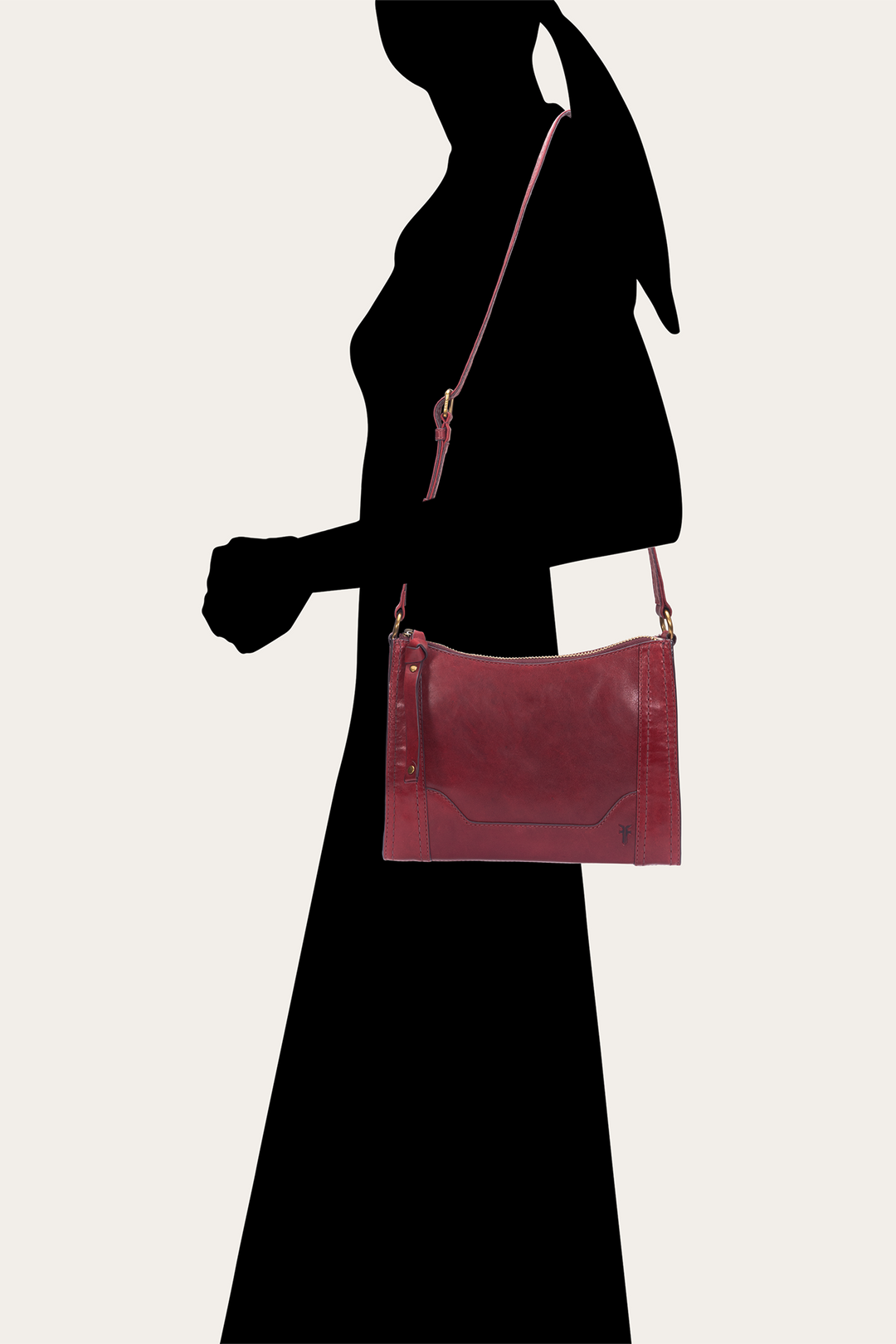 Frye Berry Lacquer Melissa Zip Crossbody