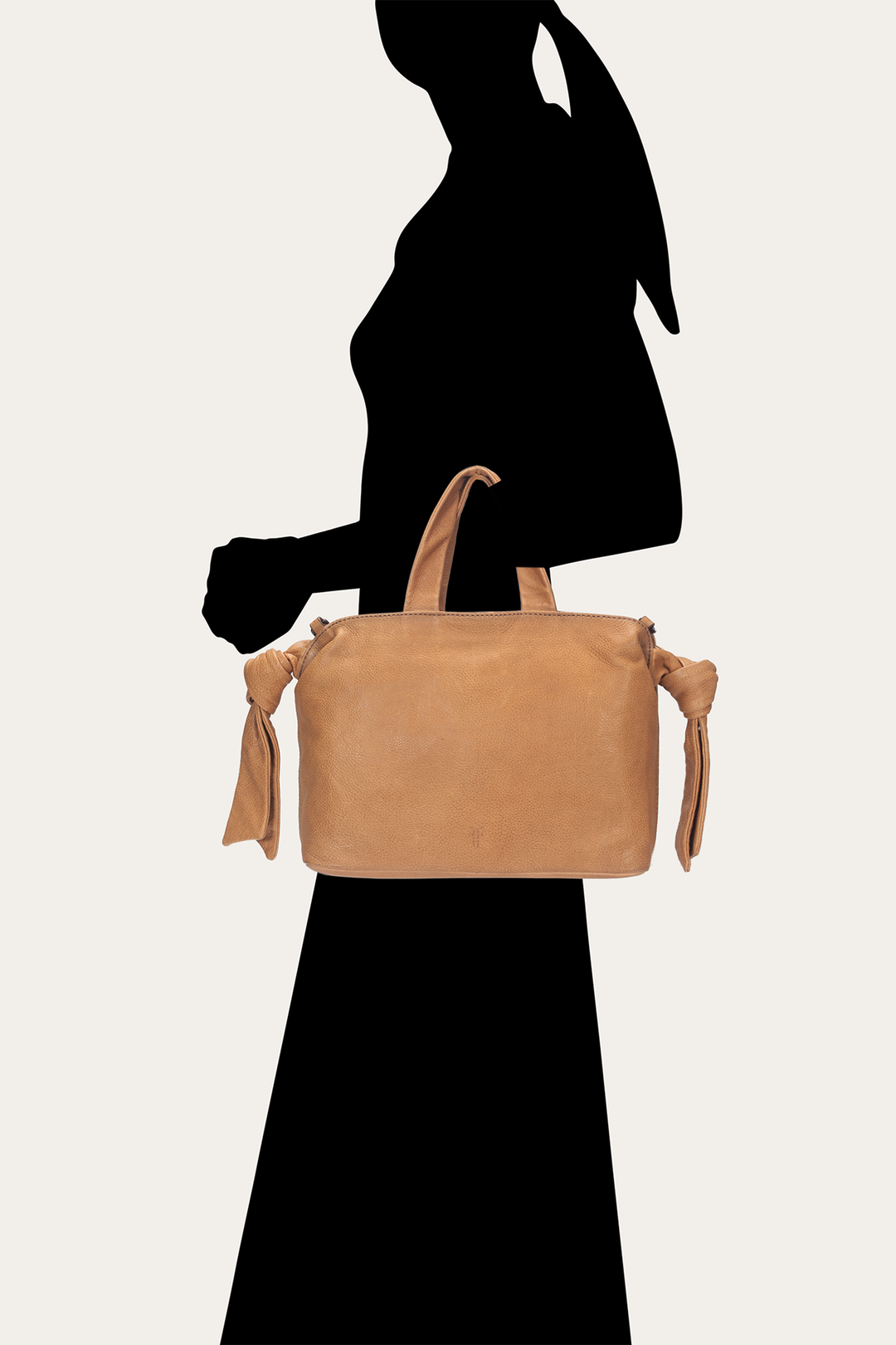 Frye Beige Nora Knotted Satchel