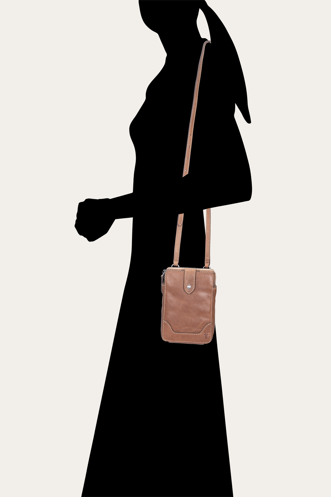 Frye Melissa Beige Phone Crossbody