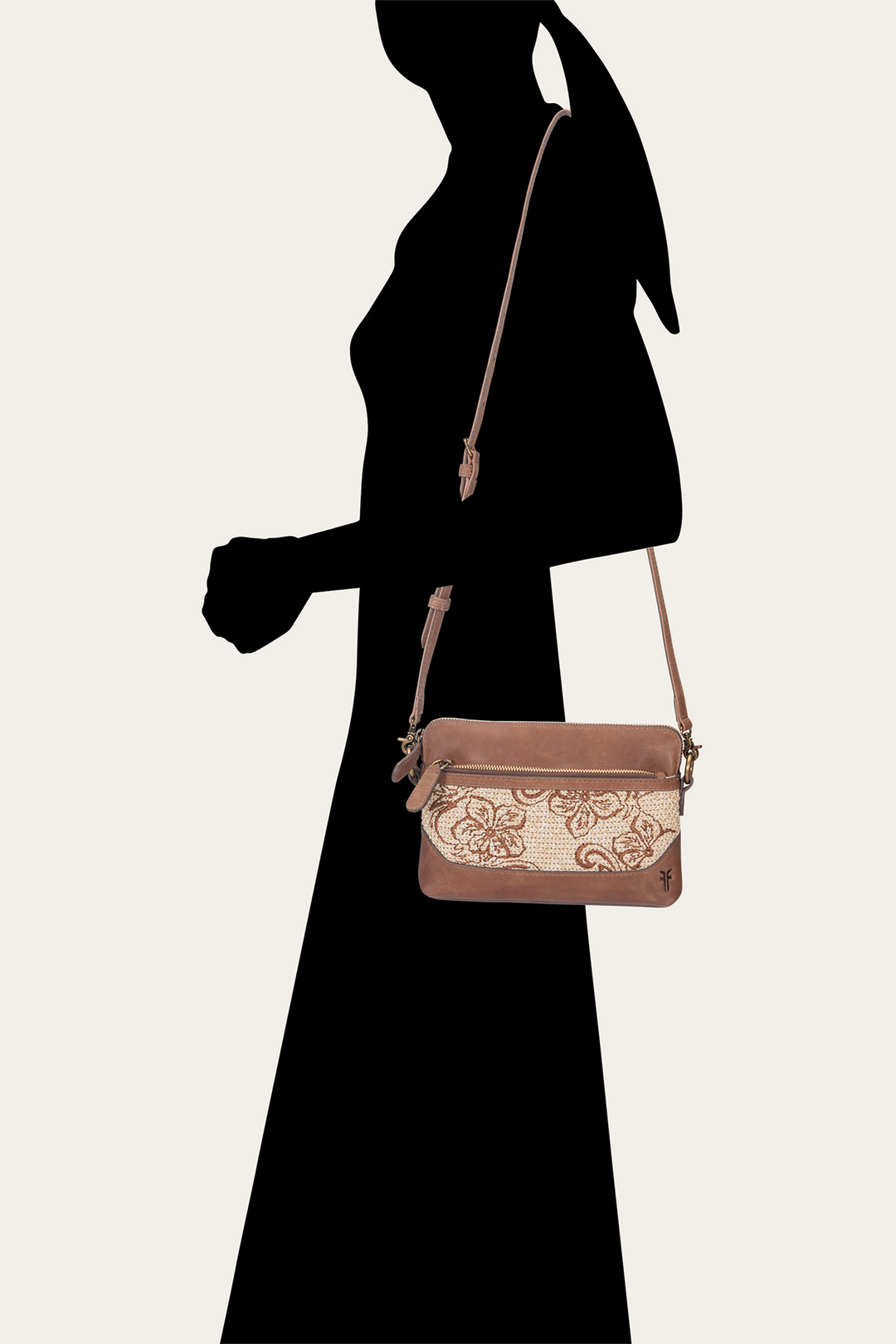Frye Women's Floral Crossbody Wristlet Wallet