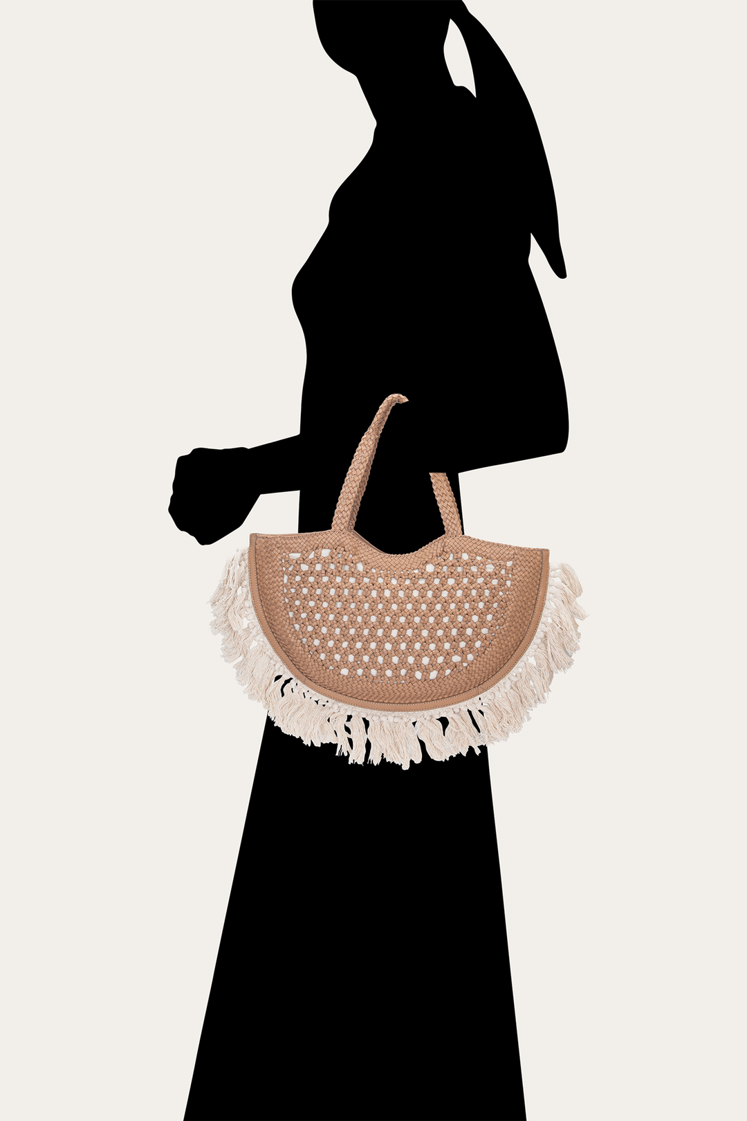 Frye Women's Ella Tassel Tote Bag in Beige