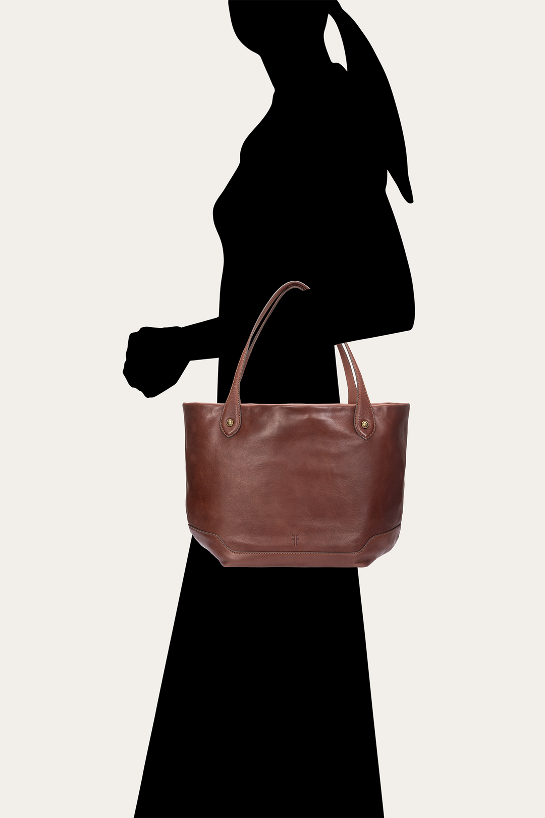 Frye Kenzie Unlined Cognac Tote