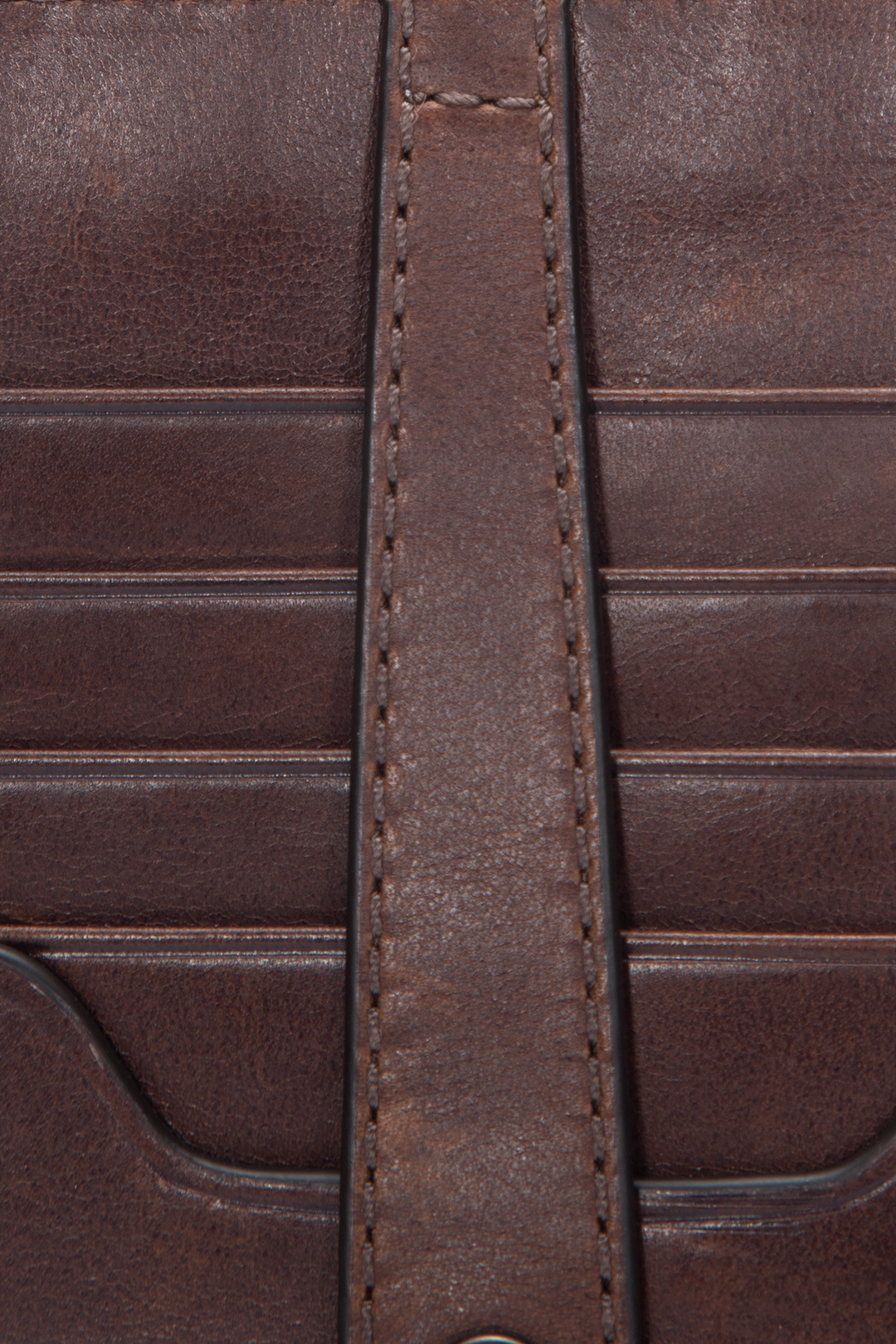 Frye Melissa Dark Brown Snap Card Wallet