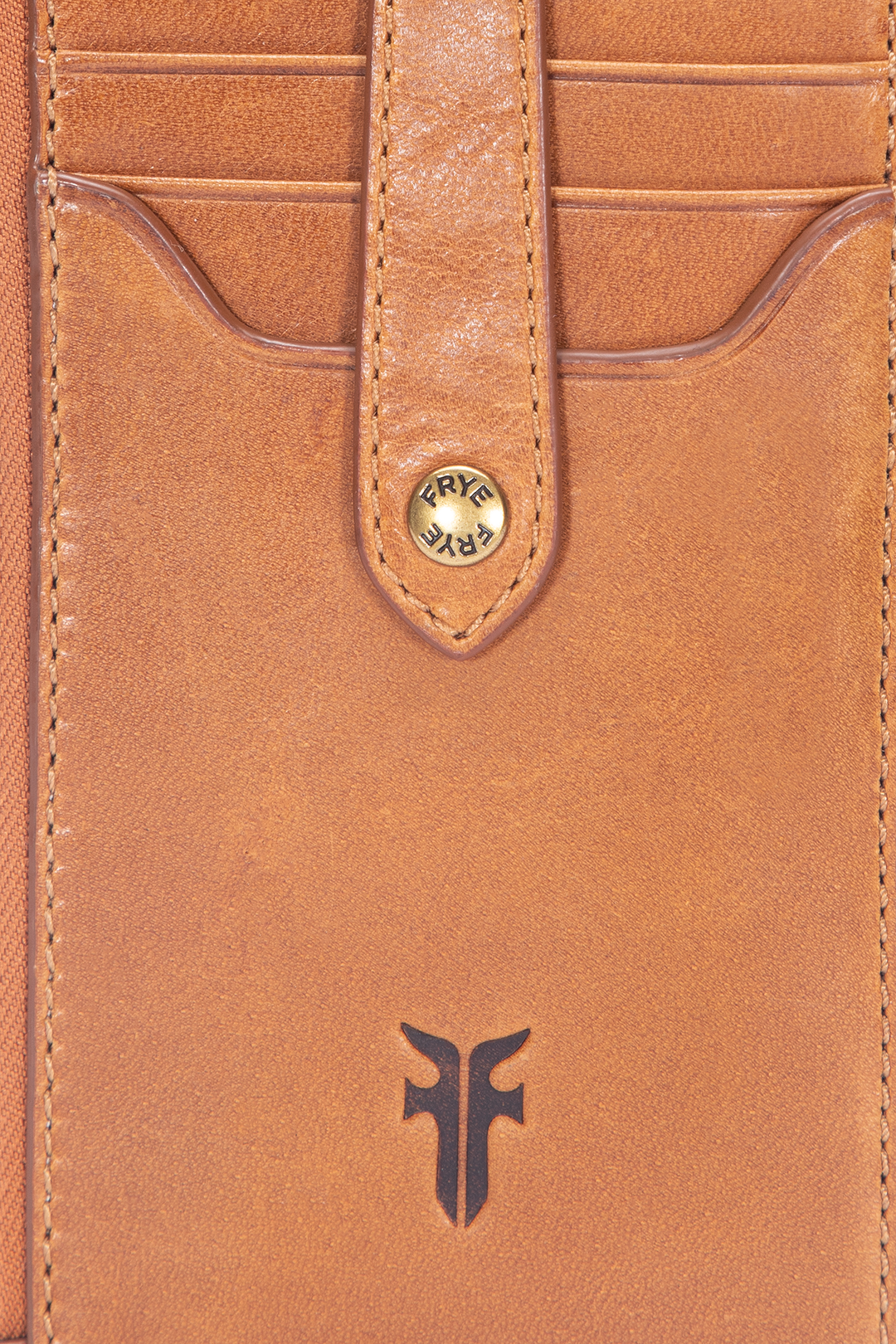Frye Melissa Burnt Terracotta Snap Card Wallet