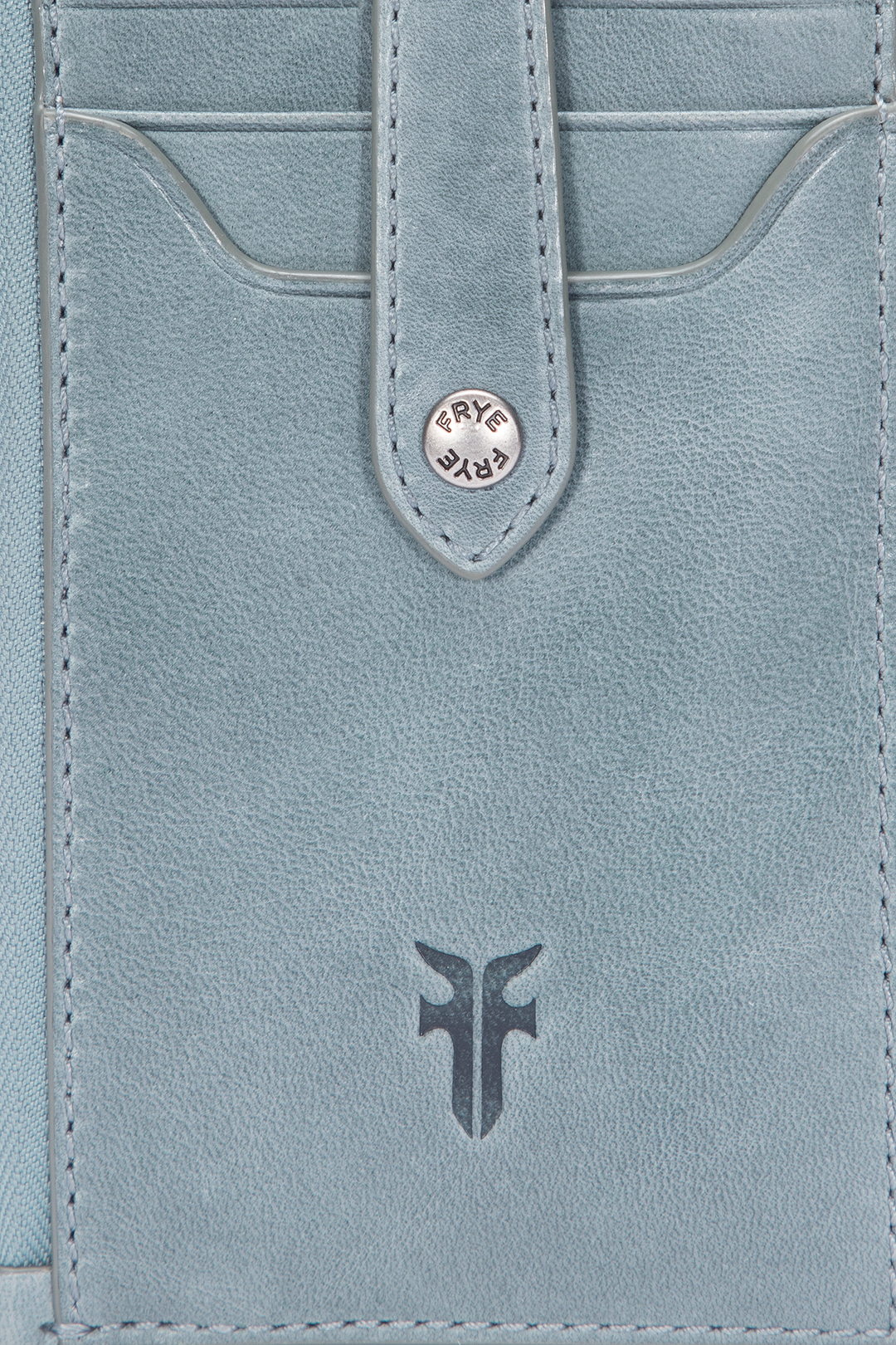 Frye Melissa Sky Blue Snap Card Wallet