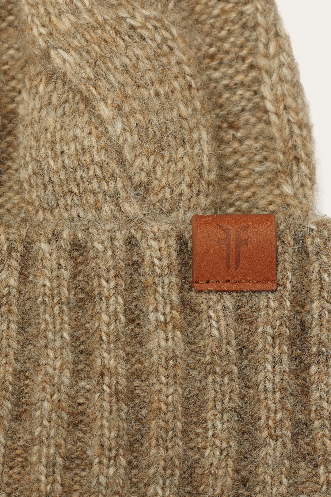 Frye Burnt Olive Wide Cable Cuff Hat