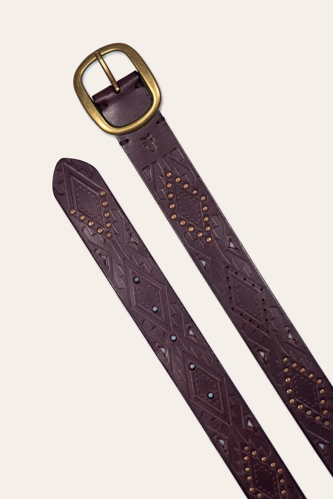 Frye 38mm Brown Southwestern Embossed Belt