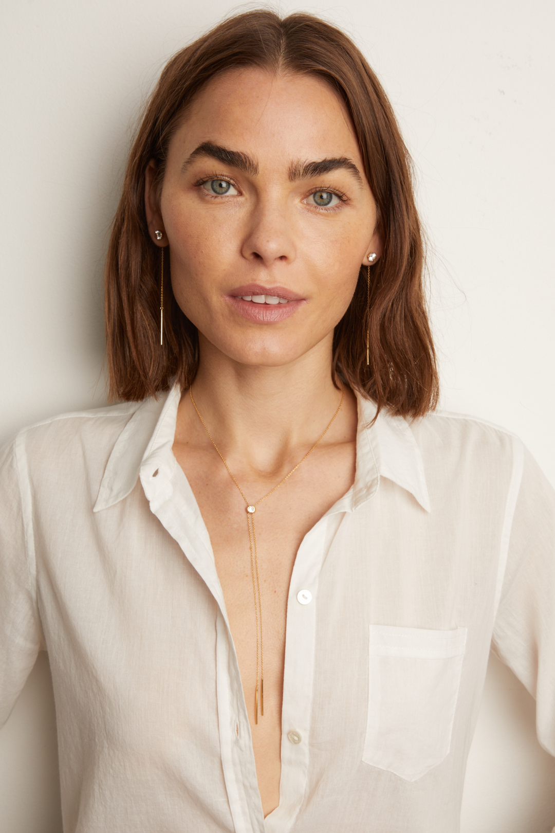Frye Women’s Lab Grown White Sapphire Bolo Necklace | Aurate x The Frye Company