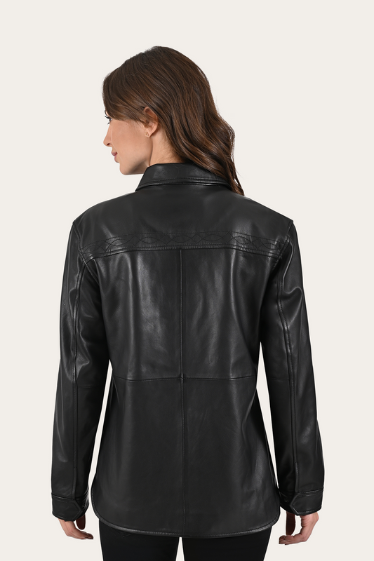 Frye Black Bailor Shirt Jacket