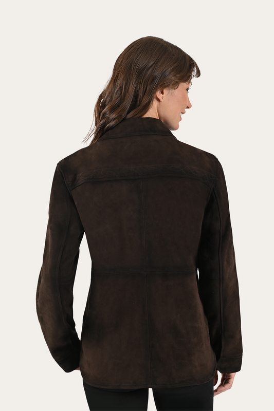 Frye Dark Brown Avett Overshirt Jacket