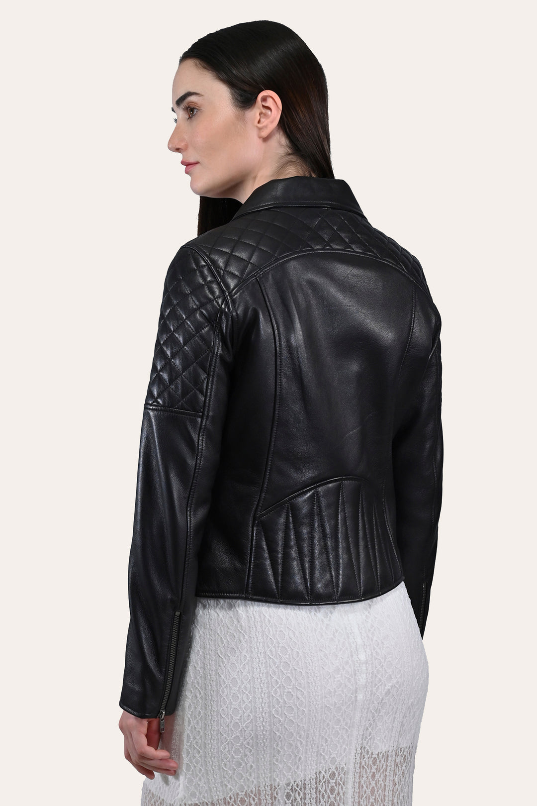 Frye Women’s Black Oklahoma Biker Leather Jacket