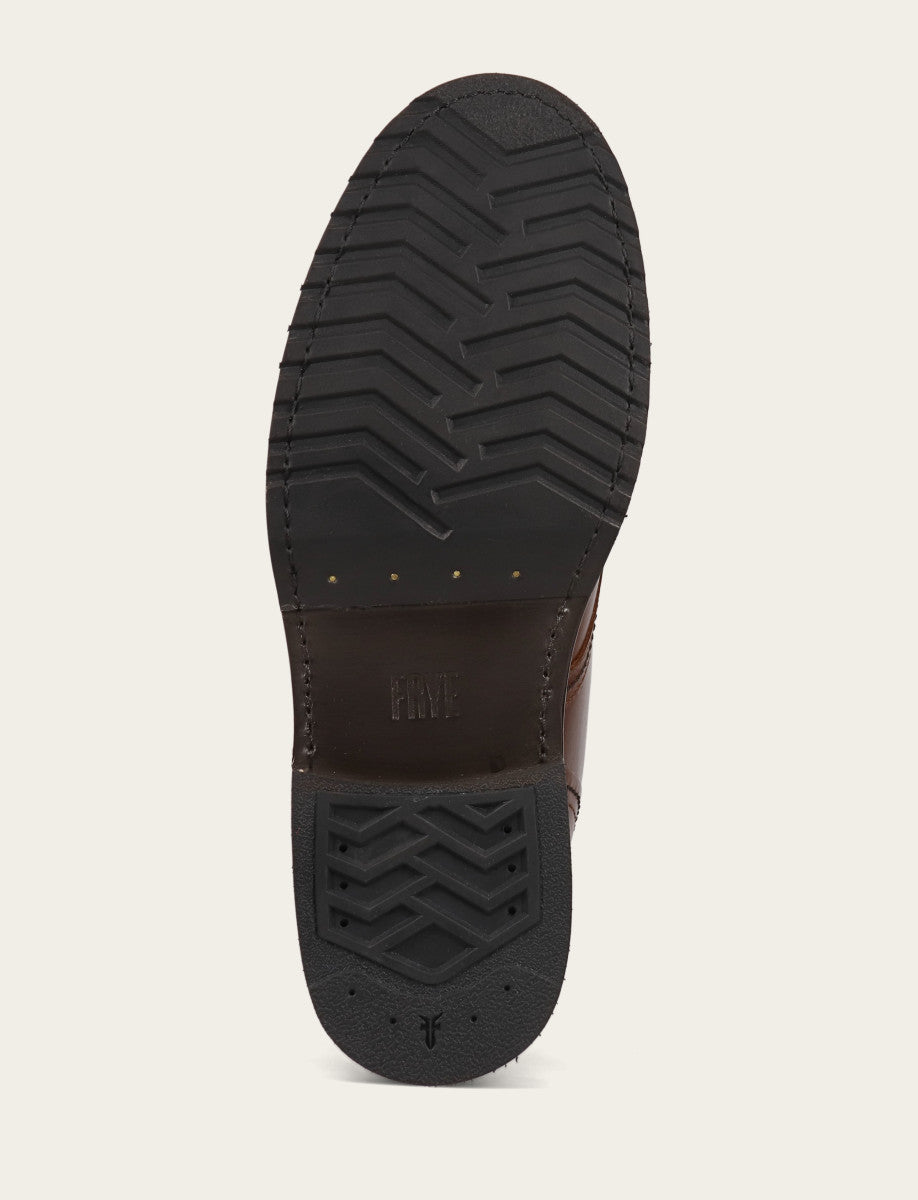 Frye Men's Mahogany Hudson Workboot Plain Toe