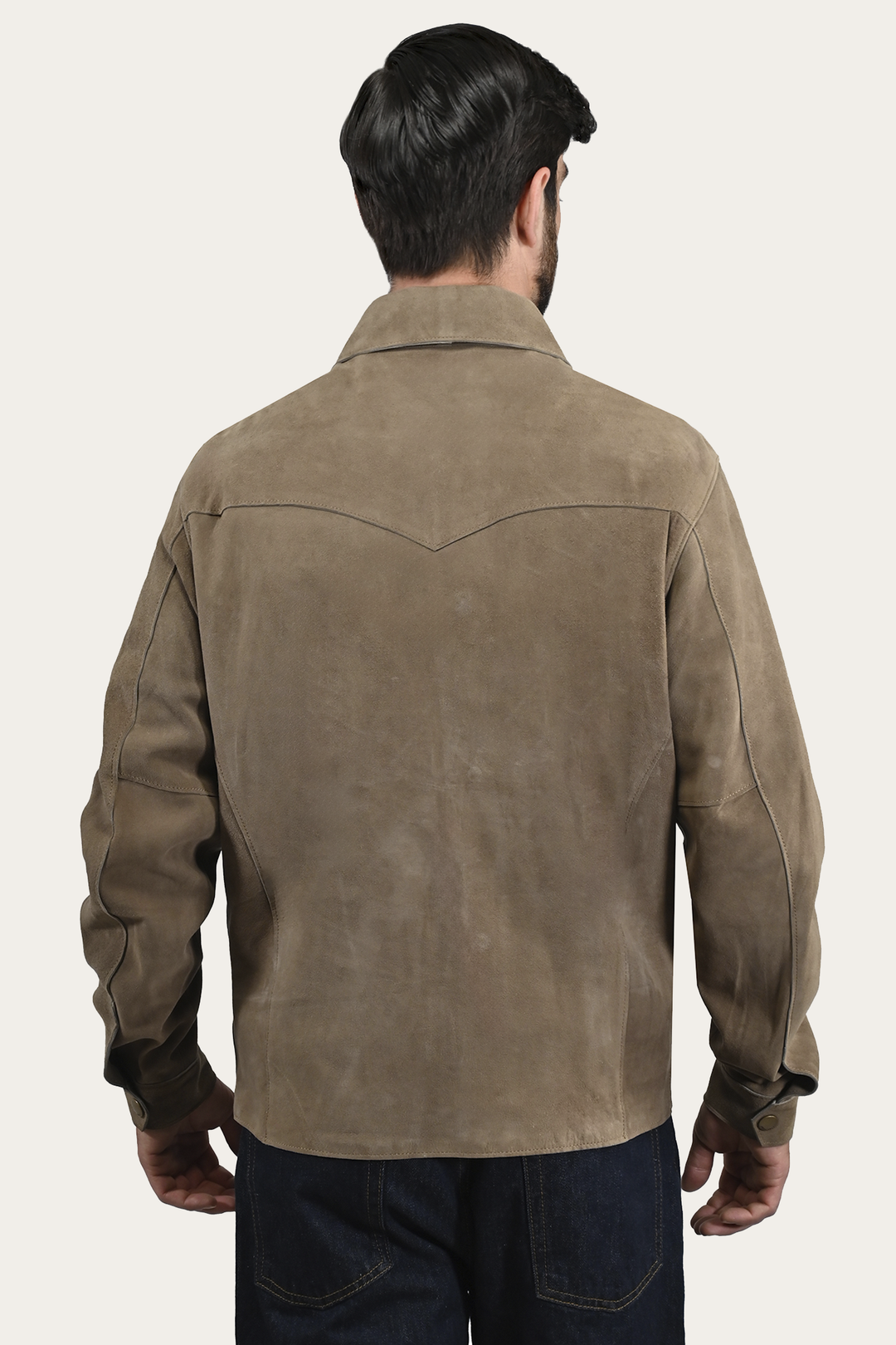 Frye Men’s Taupe Judd Suede Shacket