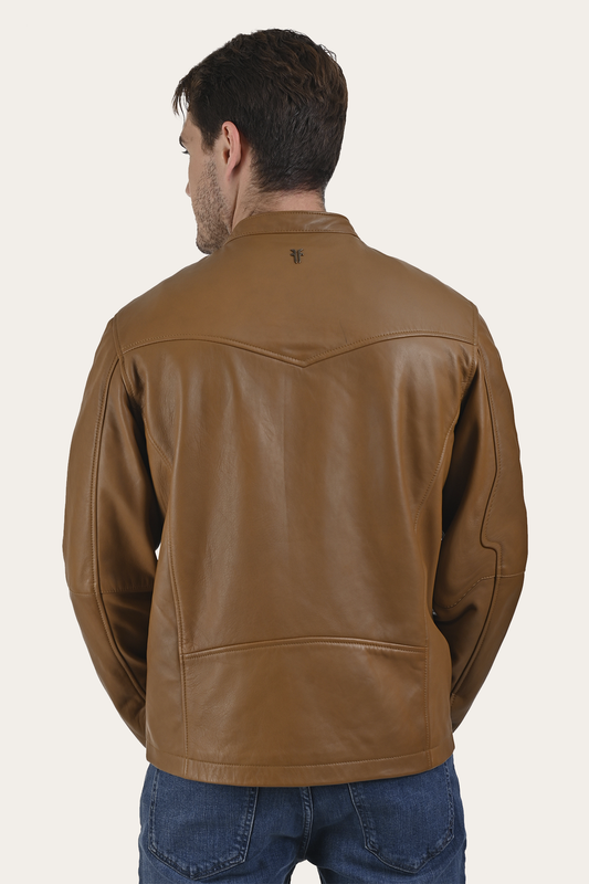 Wyoming Racing Jacket | Frye Middle Brown