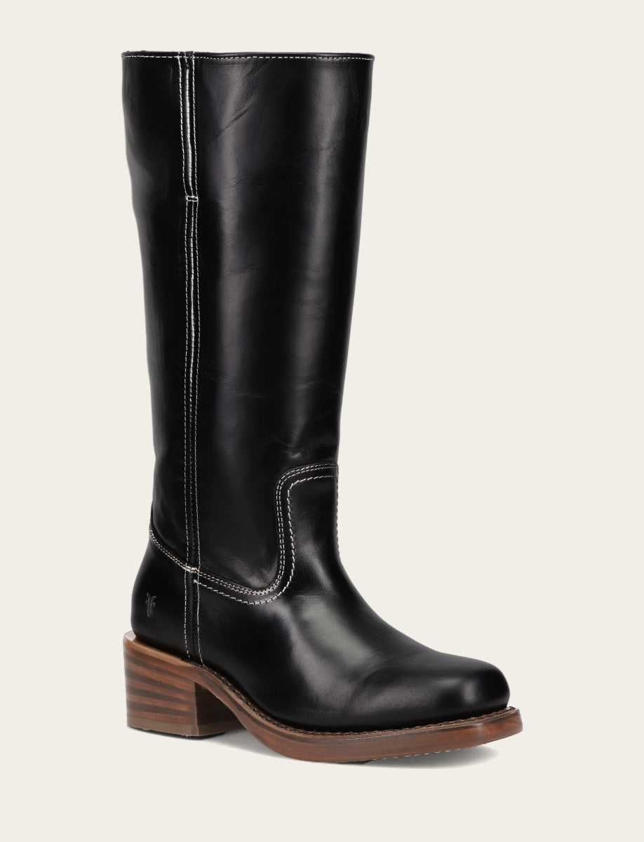 Women's Campus 14L Jet Black Wide Calf Boots | Frye Jet Black