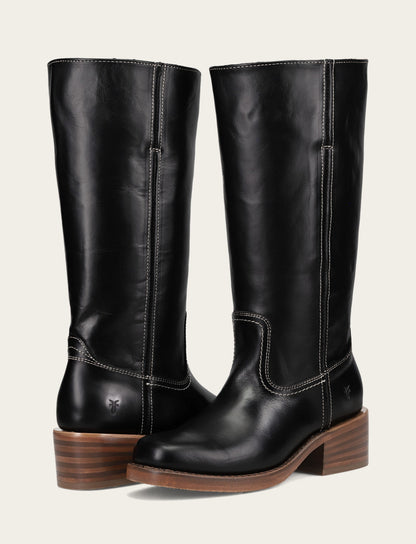Women's Campus 14L Jet Black Wide Calf Boots | Frye Jet Black