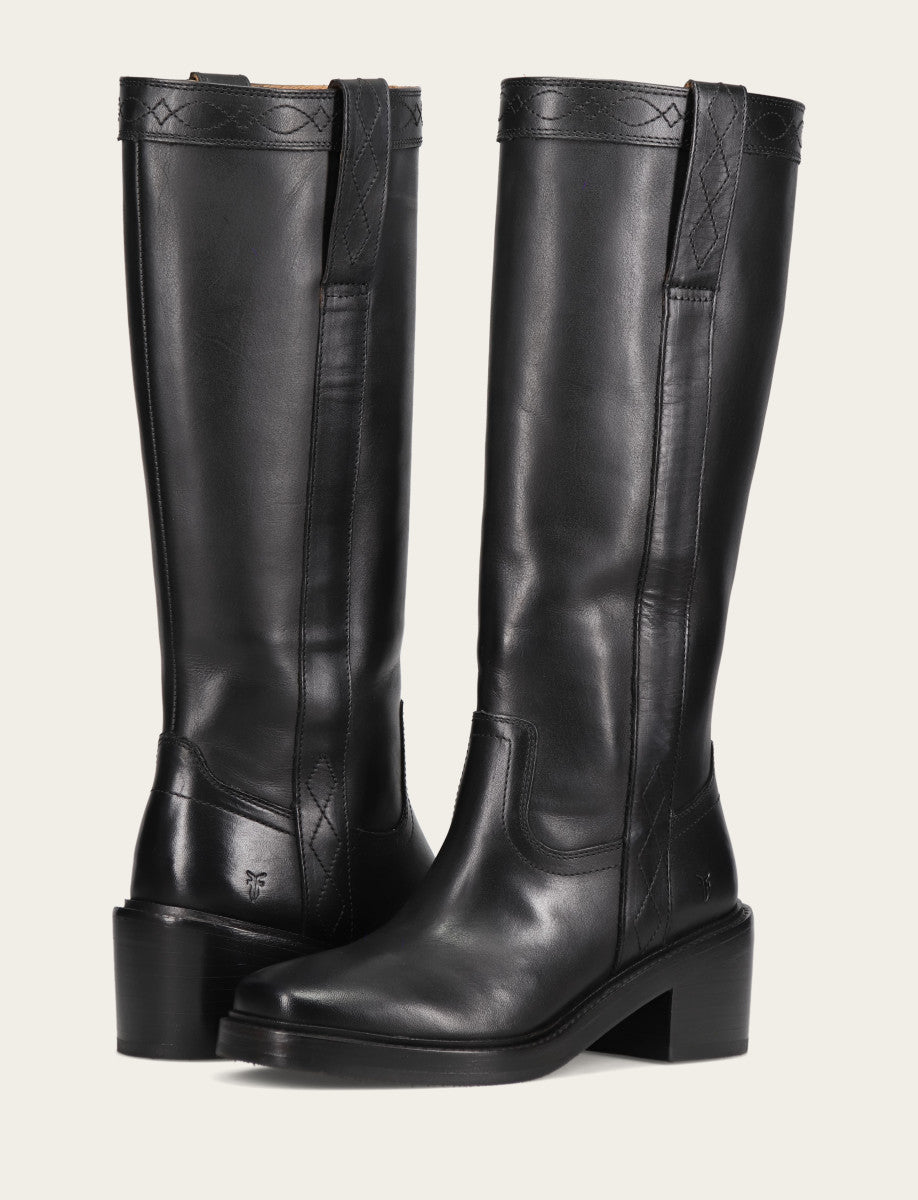 Women's Black Kate Pull On Wide Calf Tall Boots | Frye Black
