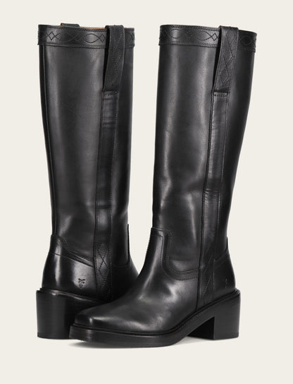 Women's Black Kate Pull On Wide Calf Tall Boots | Frye Black