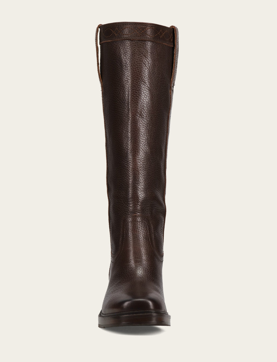 Women's Dark Brown Kate Pull On Wide Calf Tall Boots | Frye Dark Brown