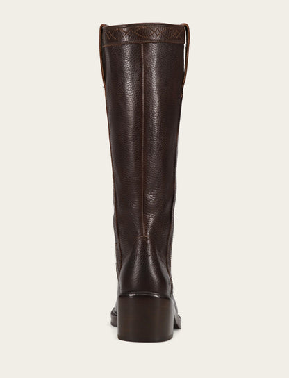 Women's Dark Brown Kate Pull On Wide Calf Tall Boots | Frye Dark Brown