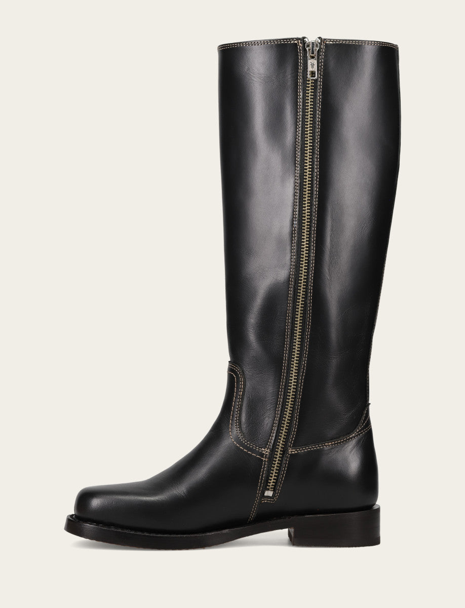 Women's Black Campus Low Heel Tall Riding Boot | Frye Black