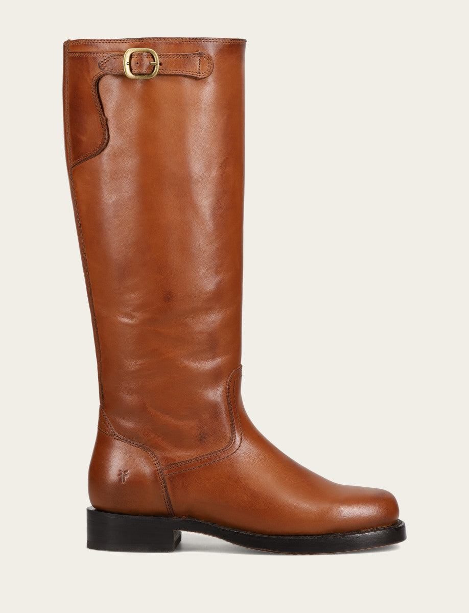 Women's Cognac Campus Low Heel Tall Riding Wide Calf Boot | Frye Cognac