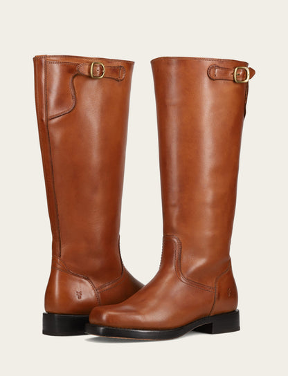 Women's Cognac Campus Low Heel Tall Riding Wide Calf Boot | Frye Cognac