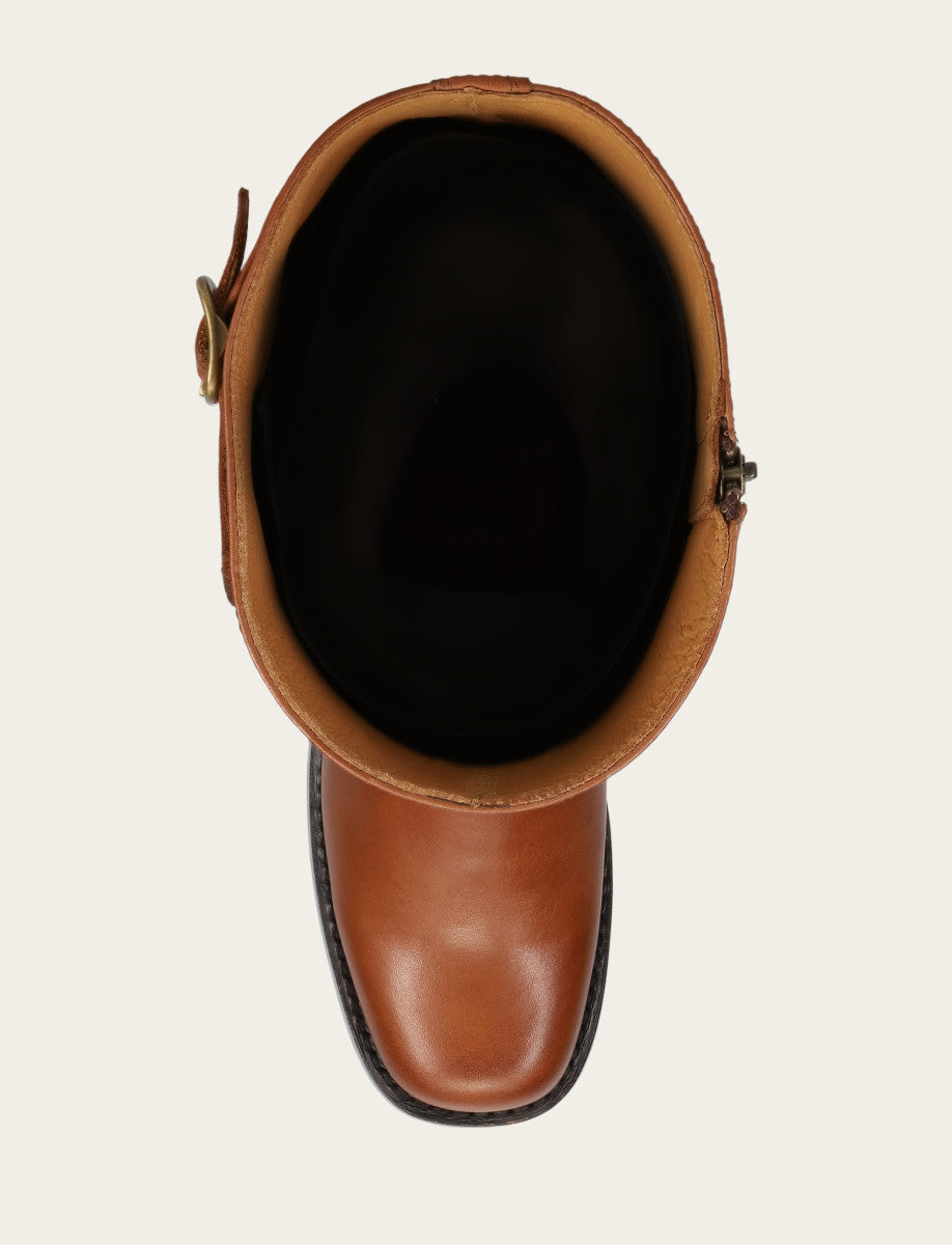 Women's Cognac Campus Low Heel Tall Riding Wide Calf Boot | Frye Cognac