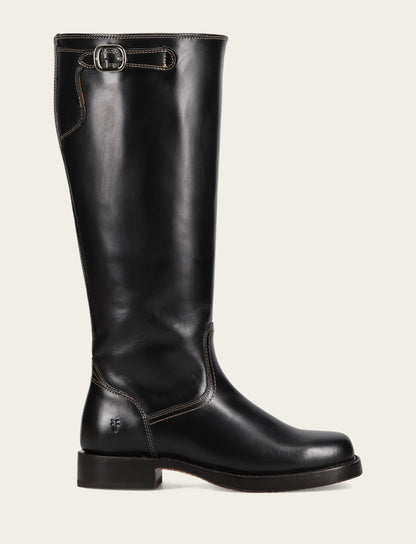 Women's Black Campus Low Heel Tall Riding Wide Calf Boot | Frye Black