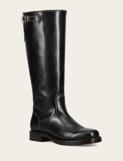Women's Black Campus Low Heel Tall Riding Wide Calf Boot | Frye Black