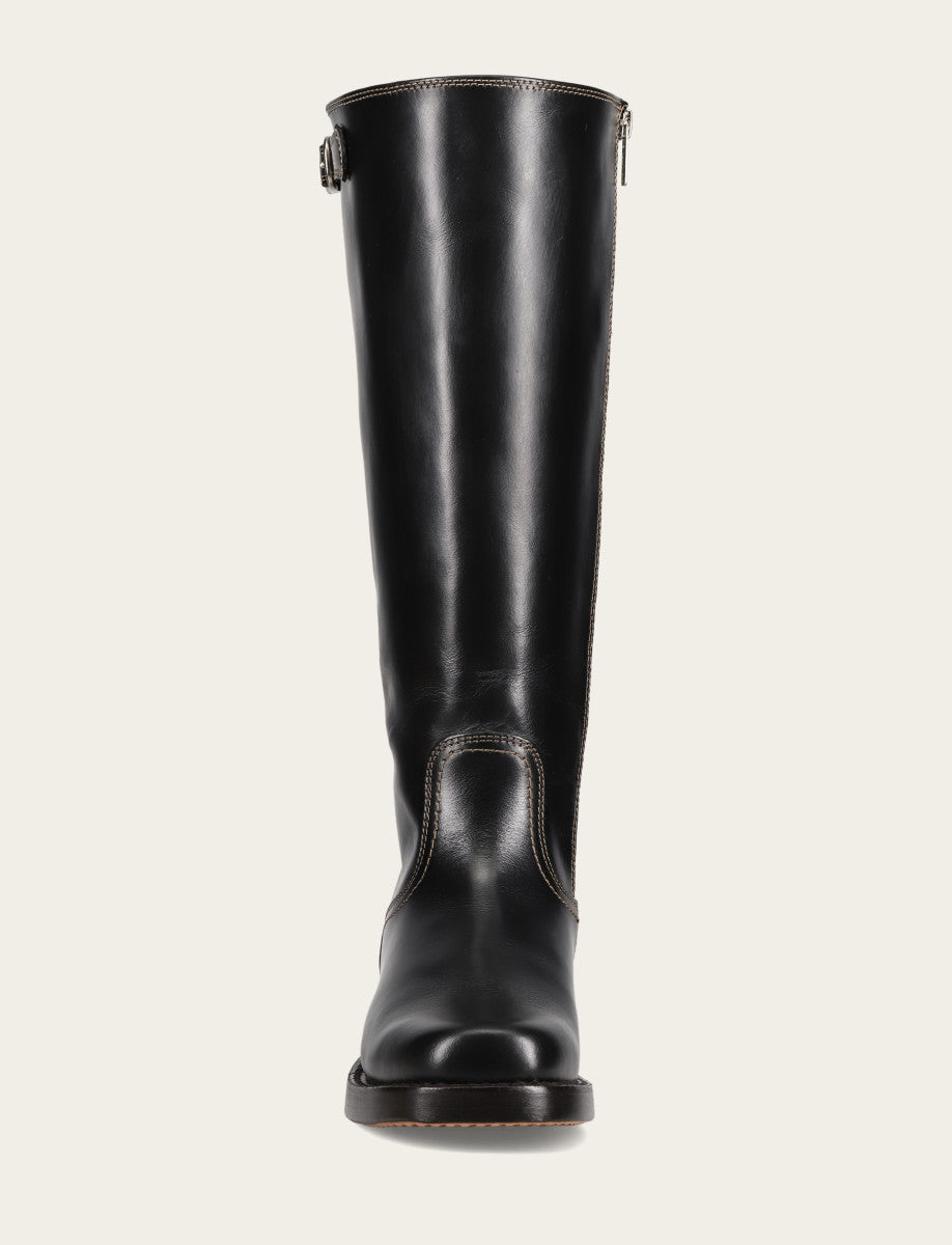 Women's Black Campus Low Heel Tall Riding Wide Calf Boot | Frye Black