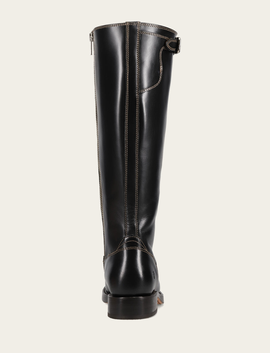 Women's Black Campus Low Heel Tall Riding Wide Calf Boot | Frye Black