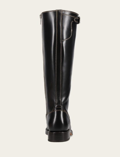 Women's Black Campus Low Heel Tall Riding Wide Calf Boot | Frye Black